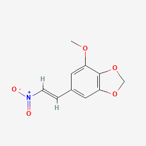 molecular formula C10H9NO5 B7769455 1,3-Benzodioxole, 4-methoxy-6-(2-nitroethenyl)- 