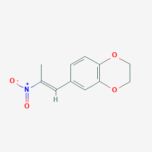 molecular formula C11H11NO4 B7769457 6-[(E)-2-nitroprop-1-enyl]-2,3-dihydro-1,4-benzodioxine 