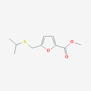 molecular formula C10H14O3S B7769618 Methyl 5-(propan-2-ylsulfanylmethyl)furan-2-carboxylate 