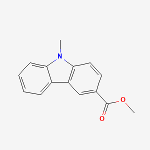 molecular formula C15H13NO2 B7769632 9H-Carbazole-3-carboxylic acid, 9-methyl-, methyl ester CAS No. 89369-35-7