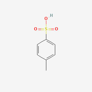molecular formula C7H7SO3H<br>C7H8O3S<br>CH3C6H4SO3H<br>C7H8O3S B7769744 P-Toluenesulfonic acid CAS No. 25231-46-3