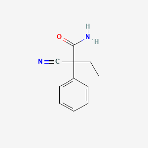 molecular formula C11H12N2O B7769771 2-Cyano-2-phenylbutanamide CAS No. 88145-26-0
