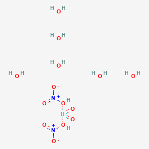 molecular formula H12N2O14U B077698 硝酸铀酰六水合物 CAS No. 13520-83-7
