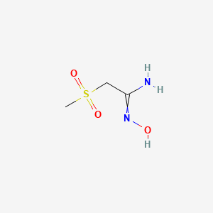 molecular formula C3H8N2O3S B7770223 N'-hydroxy-2-(methylsulfonyl)ethanimidamide 