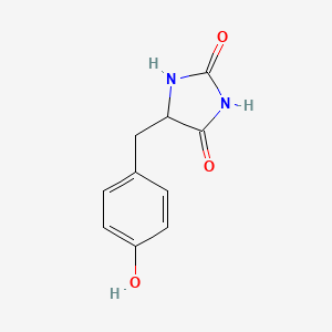 molecular formula C10H10N2O3 B7770233 5-[(4-Hydroxyphenyl)methyl]imidazolidine-2,4-dione CAS No. 67337-72-8