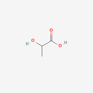 molecular formula C3H6O3<br>C3H6O3<br>CH3CHOHCOOH<br>HC3H5O3 B7770667 Lactic Acid CAS No. 152-36-3