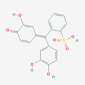 molecular formula C19H14O7S B7770726 2-[(3,4-Dihydroxyphenyl)(3-hydroxy-4-oxocyclohexa-2,5-dienylidene)methyl]benze nesulfonic acid 
