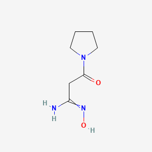 molecular formula C7H13N3O2 B7770852 N'-hydroxy-3-oxo-3-(1-pyrrolidinyl)propanimidamide CAS No. 479080-07-4