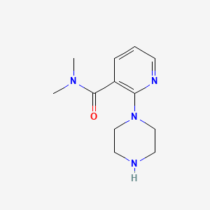molecular formula C12H18N4O B7771142 N,N-Dimethyl-2-(piperazin-1-yl)nicotinamide 