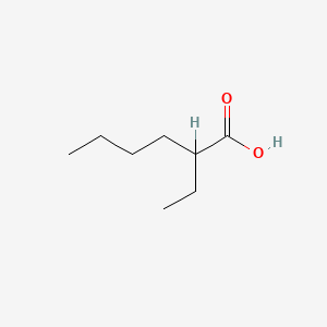 molecular formula C8H16O2<br>C8H16O2<br>CH3(CH2)3CH(C2H5)COOH B7771324 2-Ethylhexanoic acid CAS No. 61788-37-2