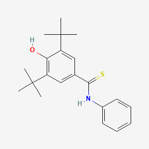 molecular formula C21H27NOS B7771404 3,5-Di-tert-butyl-4-hydroxy-N-phenylbenzene-1-carbothioamide 