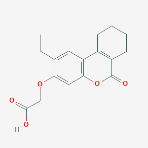 molecular formula C17H18O5 B7771596 (2-Ethyl-6-oxo-7,8,9,10-tetrahydro-6H-benzo[c]chromen-3-yloxy)-acetic acid 