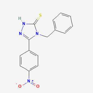 molecular formula C15H12N4O2S B7771604 4-benzyl-5-(4-nitrophenyl)-4H-1,2,4-triazole-3-thiol 