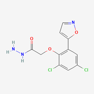 2-[2,4-Dichloro-6-(5-isoxazolyl)phenoxy]acetohydrazide
