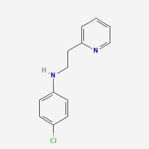 molecular formula C13H13ClN2 B7771880 2-Pyridineethanamine, N-(4-chlorophenyl)- CAS No. 86256-01-1