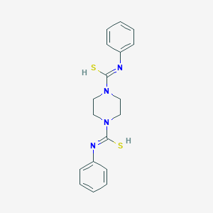 molecular formula C18H20N4S2 B7772155 1-N,4-N-diphenylpiperazine-1,4-dicarboximidothioic acid 