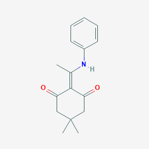 molecular formula C16H19NO2 B7772199 2-(1-anilinoethylidene)-5,5-dimethylcyclohexane-1,3-dione 