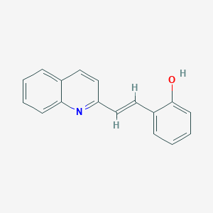 molecular formula C17H13NO B7772249 (E)-2-(2-(quinolin-2-yl)vinyl)phenol CAS No. 4838-66-8