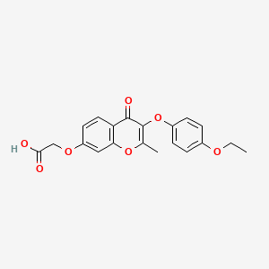 molecular formula C20H18O7 B7772301 {[3-(4-ethoxyphenoxy)-2-methyl-4-oxo-4H-chromen-7-yl]oxy}acetic acid 
