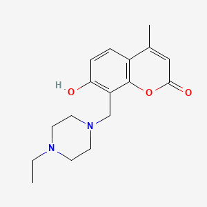 molecular formula C17H22N2O3 B7772309 8-[(4-ethylpiperazin-1-yl)methyl]-7-hydroxy-4-methyl-2H-chromen-2-one 