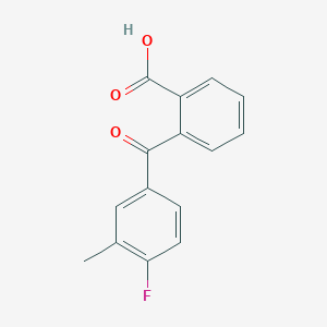 molecular formula C15H11FO3 B7772313 2-(4-Fluoro-3-methylbenzoyl)benzoic acid 