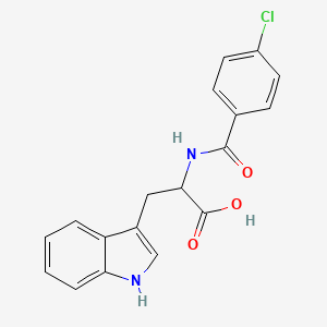 2-[(4-chlorophenyl)formamido]-3-(1H-indol-3-yl)propanoic acid