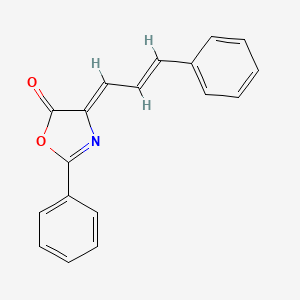 (4Z)-2-phenyl-4-[(2E)-3-phenylprop-2-en-1-ylidene]-1,3-oxazol-5(4H)-one