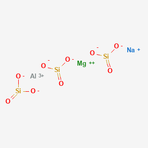 molecular formula AlMgNaO9Si3 B077724 Silicic acid, aluminum magnesium sodium salt CAS No. 12040-43-6