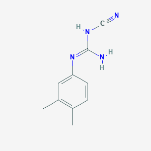 molecular formula C10H12N4 B7772410 1-Cyano-3-(3,4-dimethylphenyl)guanidine 