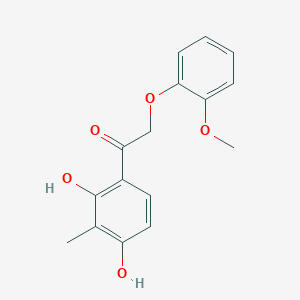 molecular formula C16H16O5 B7772436 1-(2,4-Dihydroxy-3-methylphenyl)-2-(2-methoxyphenoxy)ethanone 