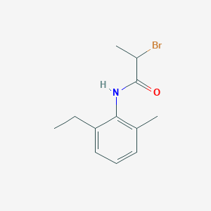 molecular formula C12H16BrNO B7772455 2-bromo-N-(2-ethyl-6-methylphenyl)propanamide 