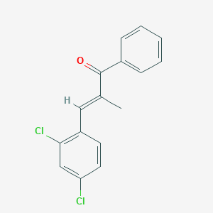 molecular formula C16H12Cl2O B7772463 (E)-3-(2,4-dichlorophenyl)-2-methyl-1-phenylprop-2-en-1-one 