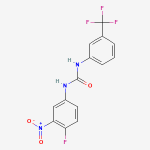 molecular formula C14H9F4N3O3 B7772570 1-(4-Fluoro-3-nitrophenyl)-3-(3-(trifluoromethyl)phenyl)urea 