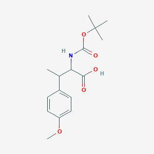 molecular formula C16H23NO5 B7772579 2-((tert-Butoxycarbonyl)amino)-3-(4-methoxyphenyl)butanoic acid 