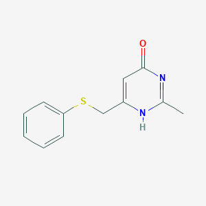 2-methyl-6-(phenylsulfanylmethyl)-1H-pyrimidin-4-one