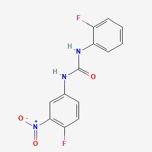 molecular formula C13H9F2N3O3 B7772621 1-(4-Fluoro-3-nitrophenyl)-3-(2-fluorophenyl)urea 