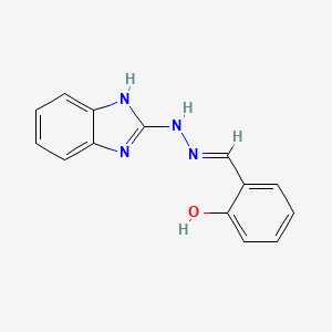 molecular formula C14H12N4O B7772644 2-[(1H-Benzoimidazol-2-yl)-hydrazonomethyl]-phenol 
