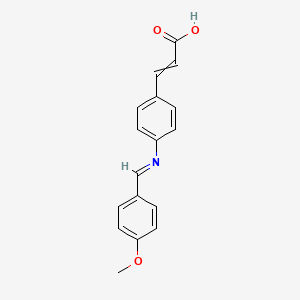 molecular formula C17H15NO3 B7772647 4-[(4-Methoxybenzylidene)amino]cinnamic Acid 