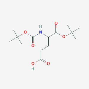 molecular formula C14H25NO6 B7772651 2-Tert-butoxycarbonylamino-pentanedioic acid 1-tert-butyl ester 