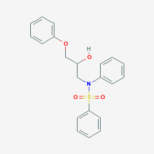 molecular formula C21H21NO4S B7772669 N-(2-hydroxy-3-phenoxypropyl)-N-phenylbenzenesulfonamide 
