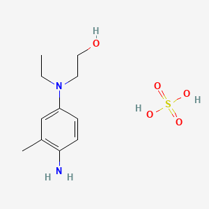 molecular formula C11H20N2O5S B7772682 (4-Ammonio-m-tolyl)ethyl(2-hydroxyethyl)ammonium sulphate CAS No. 28020-34-0