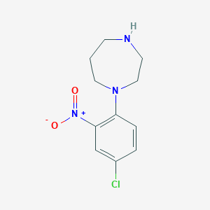 molecular formula C11H14ClN3O2 B7772688 1-(4-Chloro-2-nitrophenyl)homopiperazine 