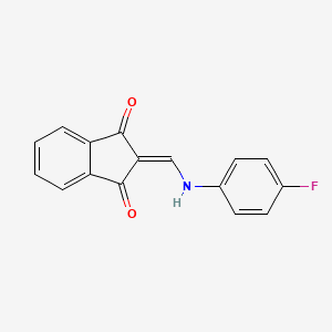 2-[(4-fluoroanilino)methylidene]indene-1,3-dione