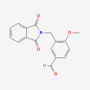 molecular formula C17H13NO4 B7772710 3-((1,3-Dioxoisoindolin-2-yl)methyl)-4-methoxybenzaldehyde 