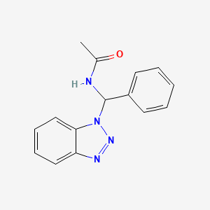 molecular formula C15H14N4O B7772715 N-[1H-1,2,3-Benzotriazol-1-yl(phenyl)methyl]acetamide 