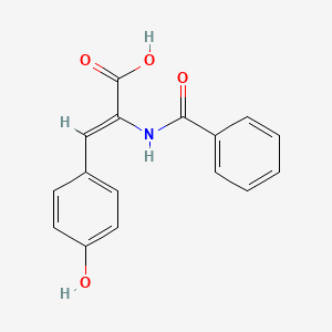molecular formula C16H13NO4 B7772733 (Z)-2-benzamido-3-(4-hydroxyphenyl)acrylic acid 