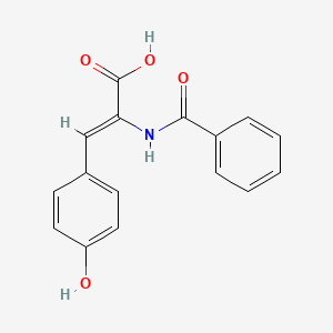 molecular formula C16H13NO4 B7772733 (Z)-2-苯甲酰胺-3-(4-羟基苯基)丙烯酸 