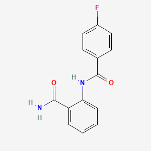 molecular formula C14H11FN2O2 B7772830 2-[(4-Fluorobenzoyl)amino]benzamide 
