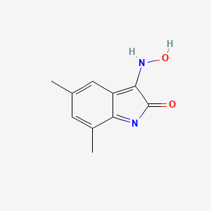 molecular formula C10H10N2O2 B7772835 3-(hydroxyamino)-5,7-dimethylindol-2-one 