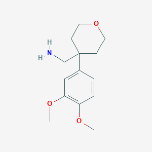molecular formula C14H21NO3 B7772861 [4-(3,4-Dimethoxyphenyl)oxan-4-yl]methanamine CAS No. 61861-91-4